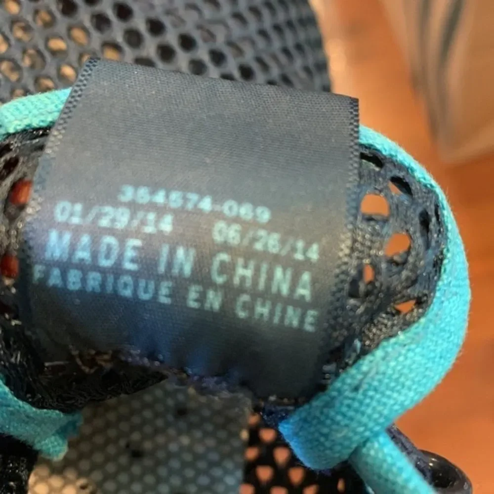 Socone Mesh Water Shoes Navy Blue Turquoise Trim Quick Dry [Size US 4‎ EU 36]]